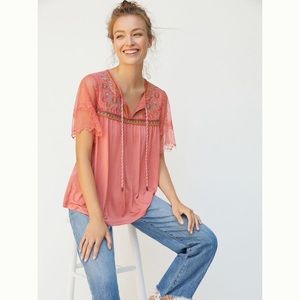 Anthropologie Inesa Lace Top